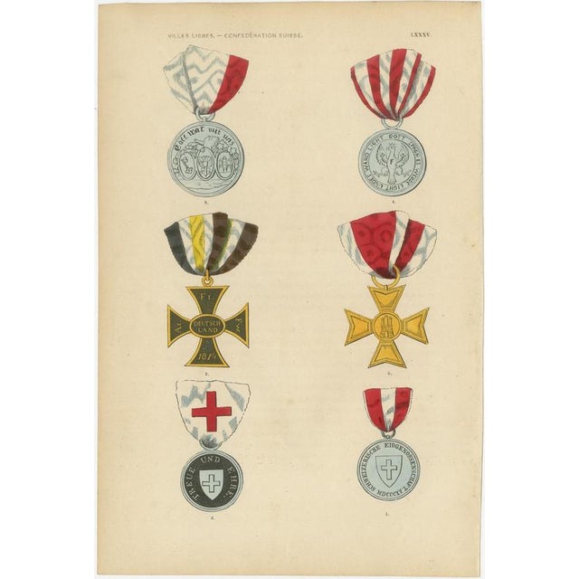 Plate LXXXV Free Cities and Swiss Confederation Medals, Wahlen, 1844 For Sale - Image 3 of 9