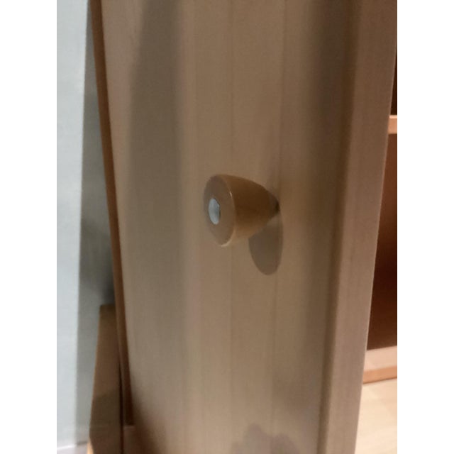 Tan Cabinet in Beech Wood, 1980s For Sale - Image 8 of 10