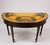 1980s Neoclassical Hand-Painted Ebonized & Gilt Demilune Console Table For Sale In West Palm - Image 6 of 8