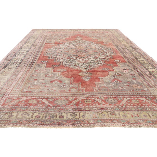 Traditional Vintage Turkish Oushak Rug, 06'05 X 10'10 For Sale - Image 3 of 10