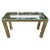 Mid-Century Modern brass and glass console table . Laminated brass design with glass top. Very Mod ! Perfect for an entry...