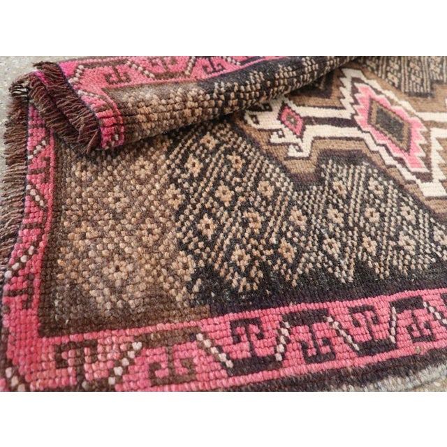 Black Galerie Shabab Collection Mid-20th Century Turkish Anatolian Throw Rug For Sale - Image 8 of 8