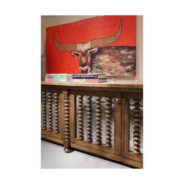 Bobbin-Turned Four-Door Entertainment Console For Sale - Image 10 of 14