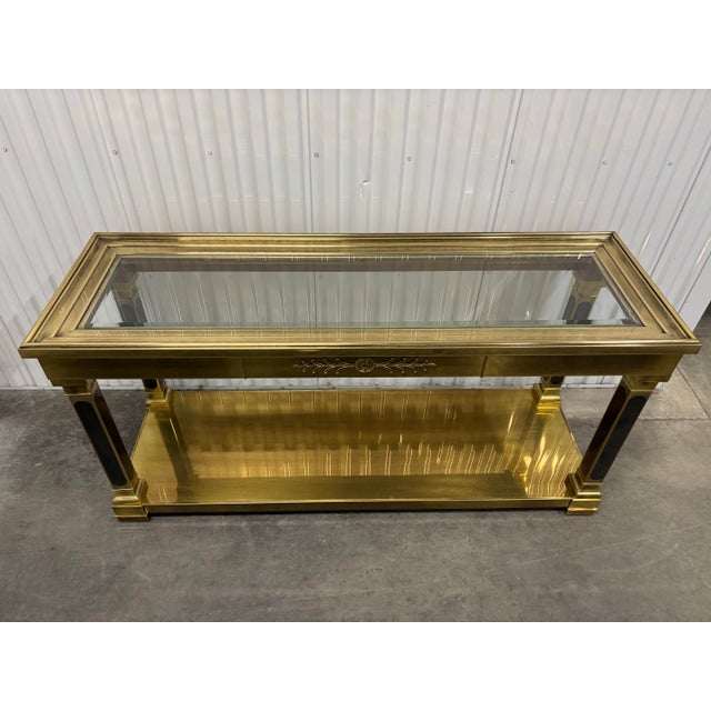 Neoclassical Style Brass Console Table by Mastercraft For Sale - Image 14 of 14