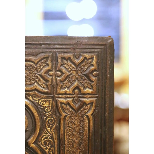 Animal Skin 19th Century English Victorian Illustrated National Family Bible With Gilt Pages For Sale - Image 7 of 11