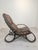 Italian Rattan and Leather Armchair, 1960s For Sale - Image 4 of 13