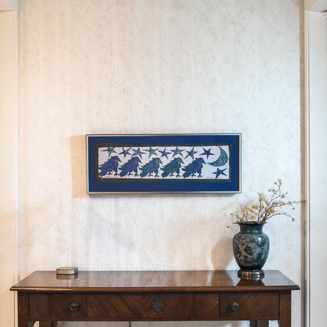 Signed Monoprint Collograph Laurel W. Carnahan ”Ruffled Feathers" Framed For Sale - Image 4 of 12