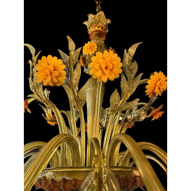 Murano Glass Chandelier, 1950s For Sale - Image 6 of 18