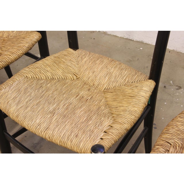 Italian Papercord Dining Chairs with Woven Seats, 1950s, Set of 8 For Sale - Image 15 of 18