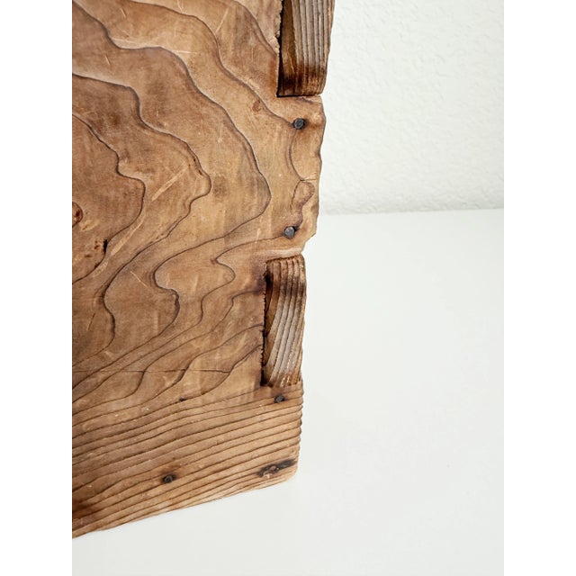 Unique vase with four tapered sides finished in wood treated with the traditional Japanese technique of Uzukuri, which is...