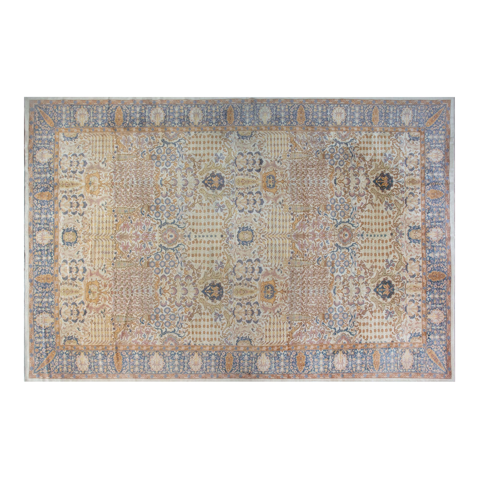 1920s Turkish Borlou Rug Refined Floral Opulence from the Late 19th ...