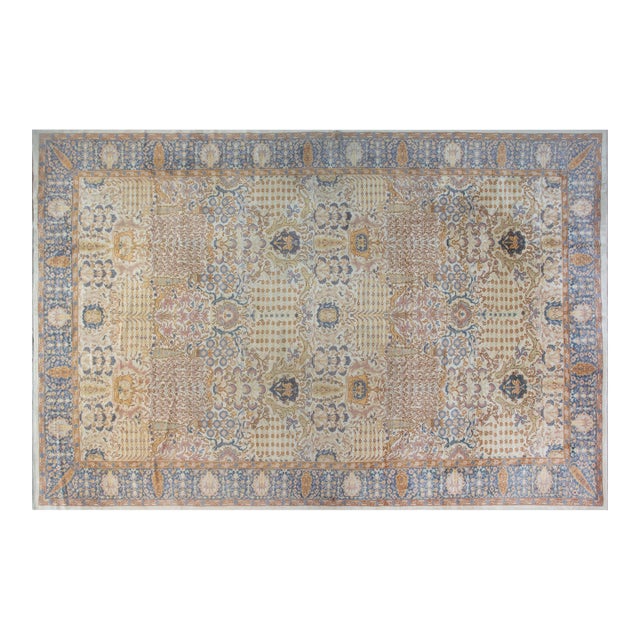 1920s Turkish Borlou Rug  Refined Floral Opulence from the Late 19th Century For Sale