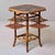 Victorian English Tiger Bamboo Chinoiserie Book Table With Folding Shelves For Sale In Detroit - Image 6 of 13