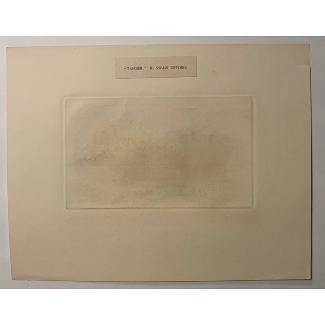 Islamic 1881 Robert Swain Gifford Tangier Etching For Sale - Image 3 of 3