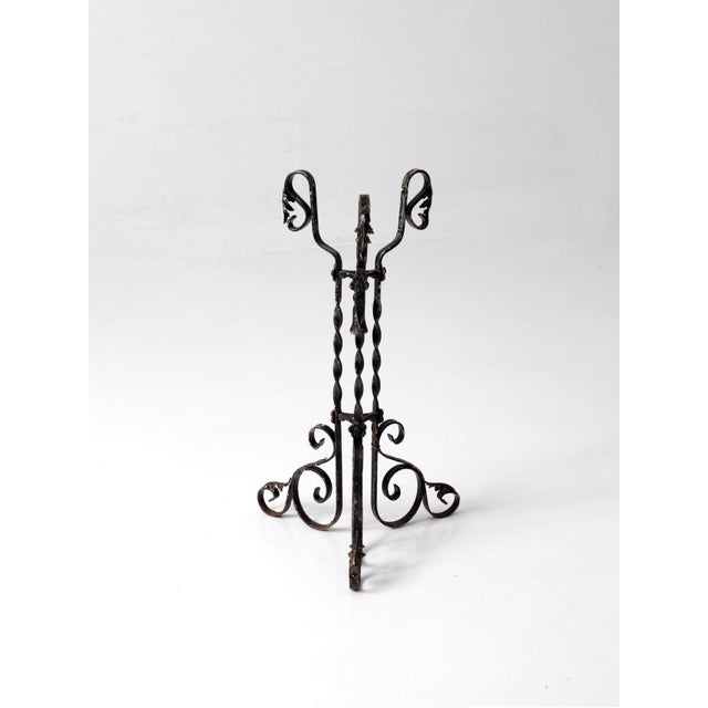 Victorian Antique Victorian Wrought Iron Plant Stand For Sale - Image 3 of 18