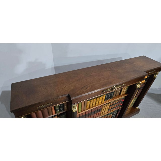 Empire Mahogany Adjustable Library Bookcase, 1920 For Sale - Image 9 of 17