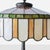 Green 1920s Art Nouveau Slag Glass Table Lamp with Metal Overlay For Sale - Image 8 of 14