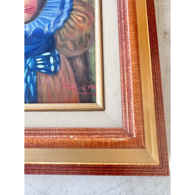 Vintage Original Oil Painting of Monkey on Canvas Styled After Donald Roller Wilson For Sale - Image 4 of 6