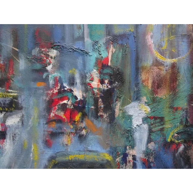 Night City, Oil on Cardboard, 2000s For Sale - Image 4 of 7