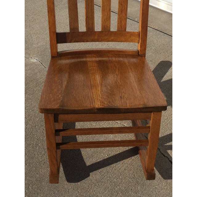 Early American Antique Oak Mission Style Rocking Chair Chairish