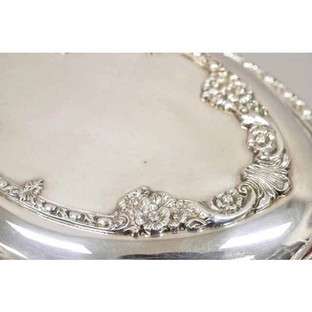 Vintage Sheridan English Regency Lidded Silver Plated Vegetable Casserole Dish For Sale - Image 4 of 11