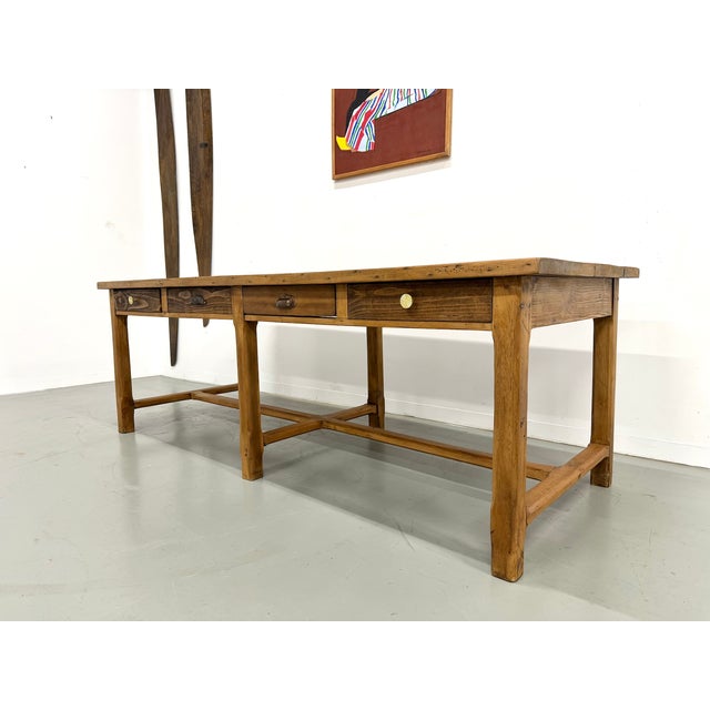 Farmhouse Table in Pine, 1950s For Sale - Image 4 of 18