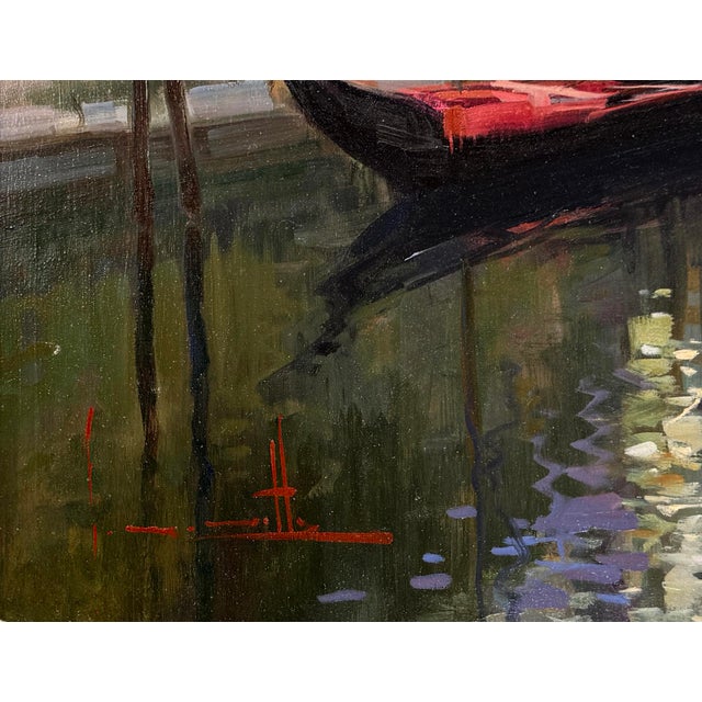 Original oil painting on canvas. Hand signed lower left by Claudio Simonetti. Canvas Size: 24 x 36 inches. Frame size: 32...