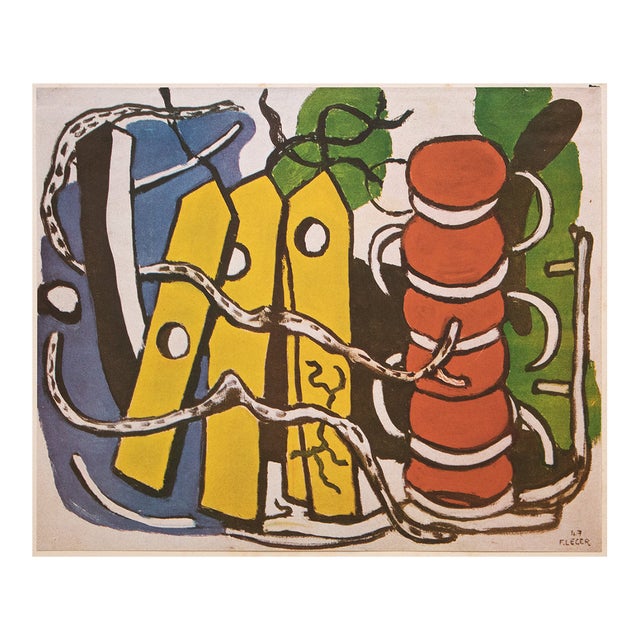 1948 After Fernand Léger "The Yellow Labels", First Edition Period Offset Lithograph For Sale