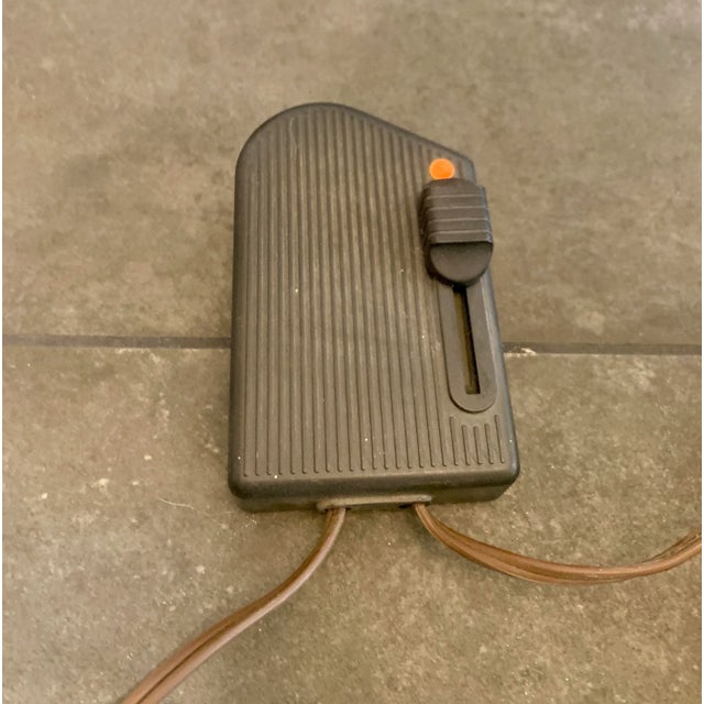 1970s Vintage Brass Floor Torchiere Marbled Shade For Sale - Image 5 of 7