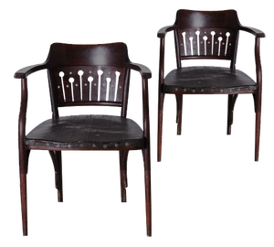 Jugendstil Armchairs by Thonet, Vienna, 1905, Set of 2