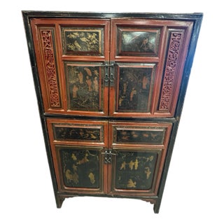 Original Vintage Chinese Cabinet For Sale