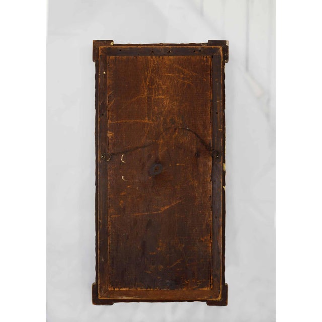 Antique Federal era giltwood mirror with reverse painted glass scene of a hot air balloon passing over a landscape. Mirror...