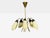 Mid-Century Modern 1950s Mid-Century Modern German Modern, Five-Light Chandelier, Brass, Metal, Glass For Sale - Image 3 of 13