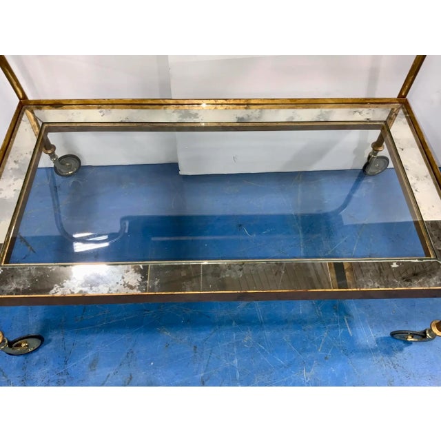 Century Furniture Century French Modern Gold Leaf Finished Bar Cart, Attributed For Sale - Image 4 of 8