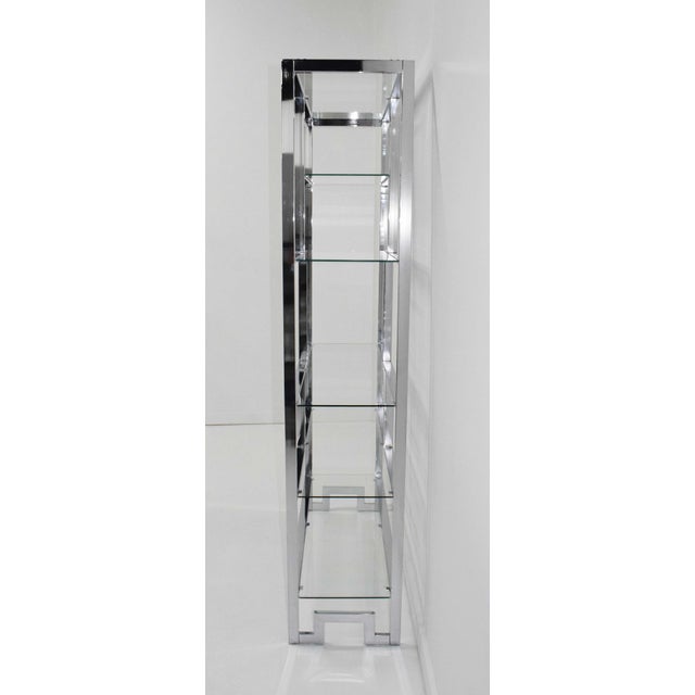 Mid 20th Century Chrome and Glass Etagere Attributed to Design Institute of America For Sale - Image 9 of 9