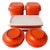 Vintage Orange Rust-Brown Food Storage Containers from Tupperware, 1970s, Set of 6 For Sale