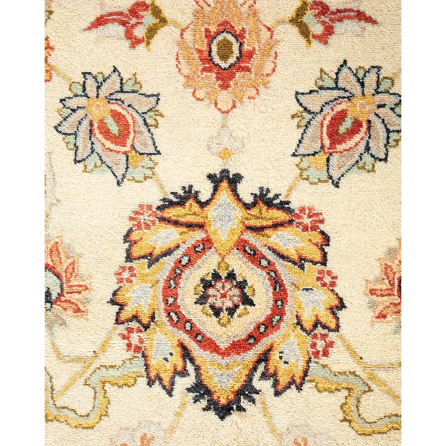 Traditional Mogul, One-of-a-Kind Hand-Knotted Area Rug in Ivory, 8' 3" x 10' 2" For Sale - Image 3 of 8