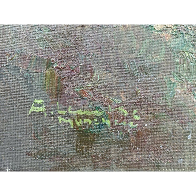 Arno Lemke, Waxenstein and Alpspitze, 1950s, Oil on Canvas For Sale - Image 10 of 15