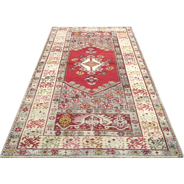 1960s 1960s Turkish Oushak Rug For Sale - Image 5 of 6