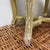 Beige Vintage French Carved Wood Footstool Caning Replaced Chippy Original Finish Beige Yellow For Sale - Image 8 of 11