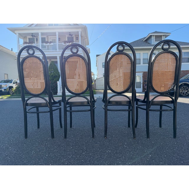Vintage Thonet Style Dining Chairs (4) For Sale - Image 11 of 12