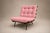 Pink Brazilian Modern Wood Slat & Metal Frame Armchair, Moveis Pallar, 1950s For Sale - Image 8 of 18