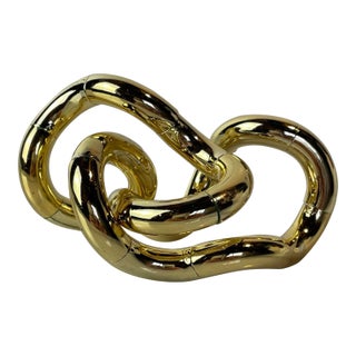 1980s Richard X. Zawitz Mini Tangle Sculpture in Gold For Sale