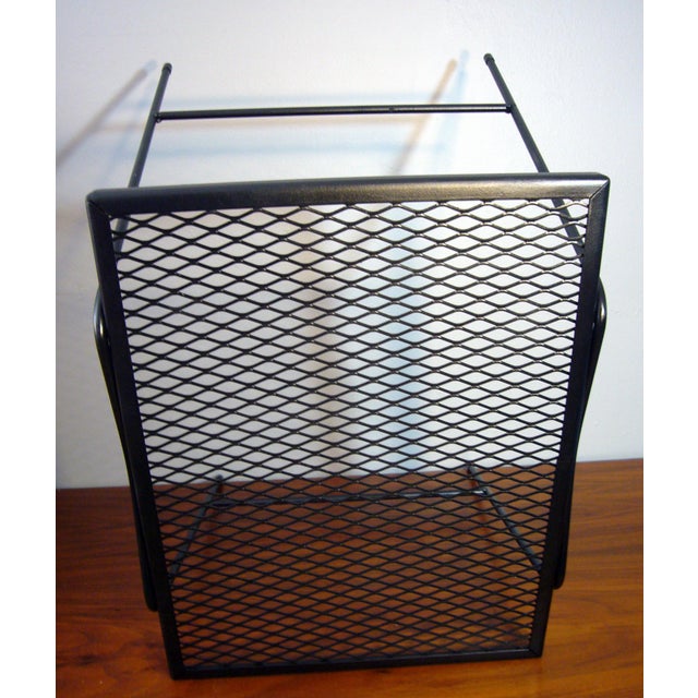 Black 1990s Wrought Iron Stacking Side Garden Table in the Style of Woodard Meadowcraft - A Pair For Sale - Image 8 of 18