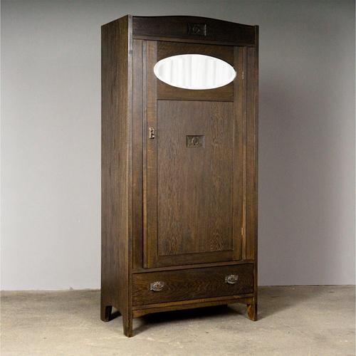 Art Nouveau Oak Cabinet For Sale - Image 16 of 16