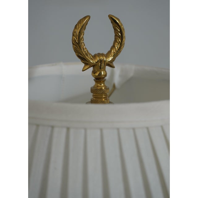 Metal Baldwin Brass Column Table Lamp For Sale - Image 7 of 11