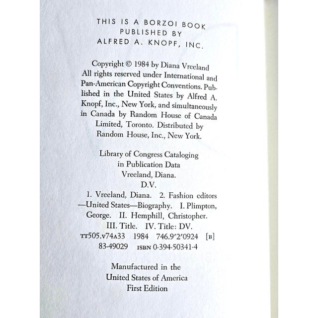 1st Editions of "d.v." and "Bon Mots: Words of Wisdom From the Empress of Fashion", by Diana Vreeland, Set of 2 For Sale - Image 17 of 18