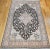 Vintage Persian Tabriz Heriz Rug, Geometric Pattern, Hand-Knotted Wool, Black & Ivory, 7’ X 10’ For Sale - Image 9 of 12