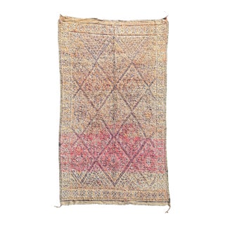 Vintage Moroccan Boujad Rug – Handwoven Wool Carpet For Sale