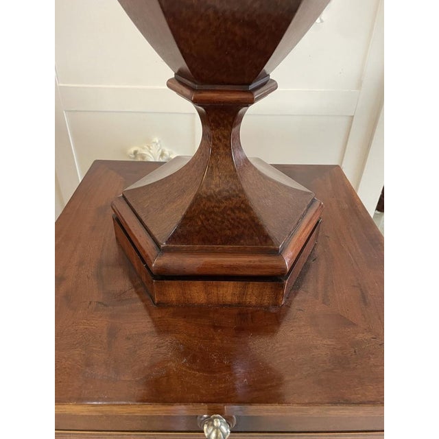 Early 19th Century Antique George III Mahogany Inlaid Wine Urns, 1800, Set of 2 For Sale - Image 5 of 18